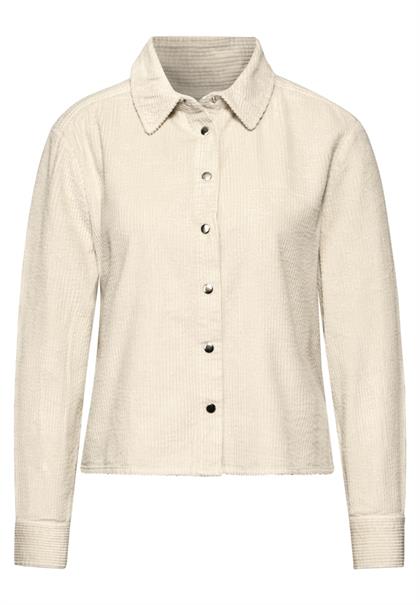 Cordbluse mit Knopfleiste smooth sand beige