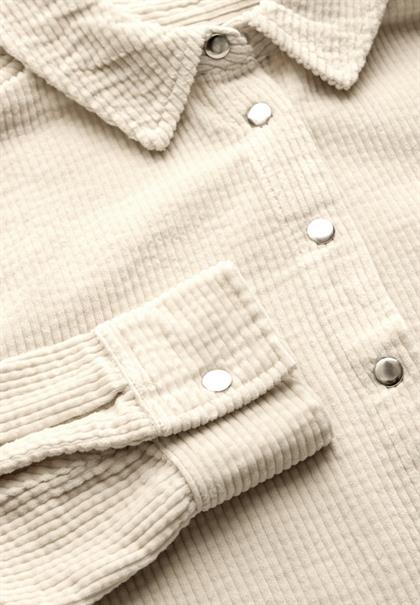 Cordbluse mit Knopfleiste smooth sand beige