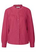 Cordbluse mit Rüschendetails dark candy pink