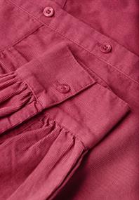 Cordbluse mit Rüschendetails dark candy pink