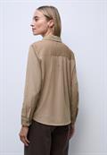 Cordbluse mit Tapedetails flowing beige