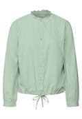 Cordbluse mit Tunnelzug serene green
