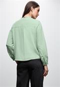Cordbluse mit Tunnelzug serene green