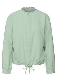 Cordbluse mit Tunnelzug serene green