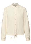 Cordbluse mit Tunnelzug soft beige