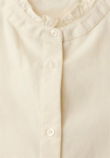 Cordbluse mit Tunnelzug soft beige
