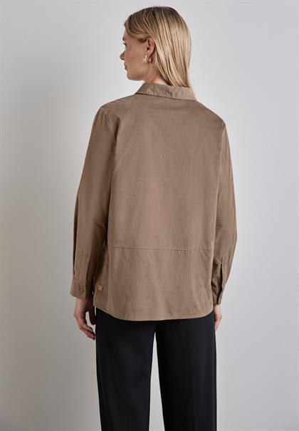 Cordbluse rich mocha