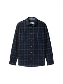 Cordhemd mit Karomuster navy dark corduroy check