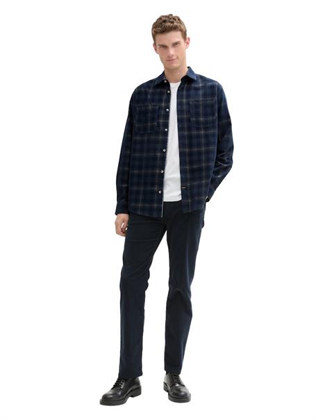 Cordhemd mit Karomuster navy dark corduroy check