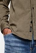Cordhemd mit Knopfleiste mocha brown