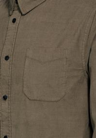 Cordhemd mit Knopfleiste mocha brown