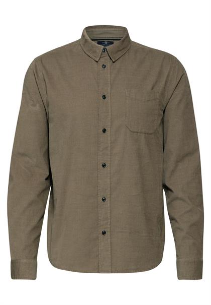 Cordhemd mit Knopfleiste mocha brown