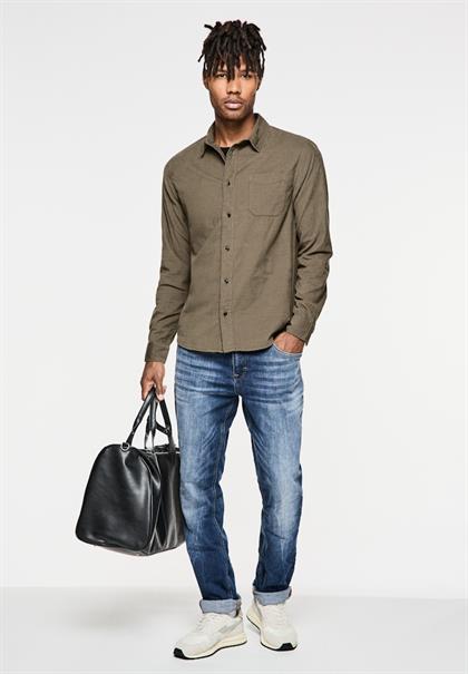 Cordhemd mit Knopfleiste mocha brown