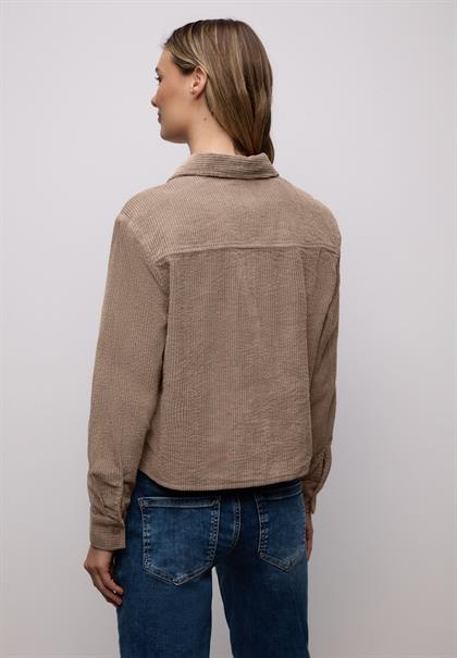 Cordhemdbluse light terra mocha