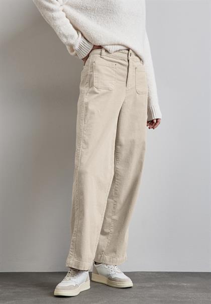 Cordhose im Casual Fit pebble beige
