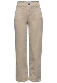 Cordhose mit Patch Pockets dark morn beige