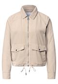 Cordjacke mit Hemdkragen und Zipper clay sand