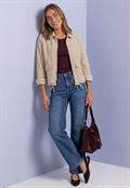Cordjacke mit Hemdkragen und Zipper clay sand