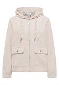 Cordjacke mit Kapuze oat milk beige