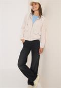 Cordjacke mit Kapuze oat milk beige