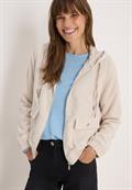 Cordjacke mit Kapuze oat milk beige