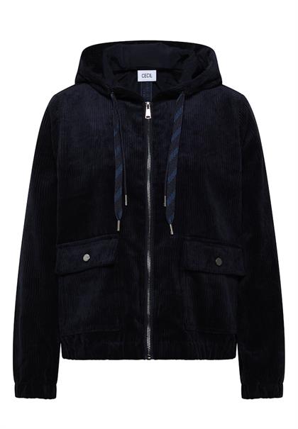 Cordjacke mit Kapuze urban dark blue