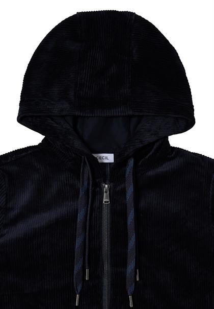 Cordjacke mit Kapuze urban dark blue