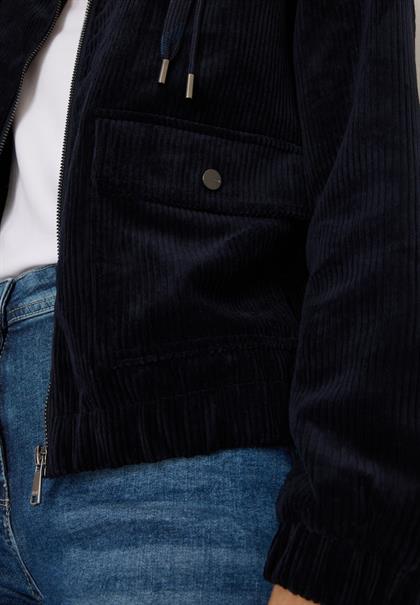 Cordjacke mit Kapuze urban dark blue