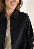 Cordjacke mit Tunnelzug black