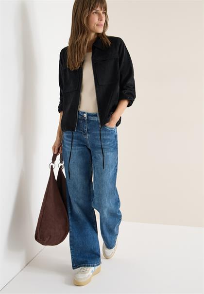 Cordjacke mit Tunnelzug black