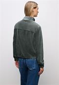 Cordjacke mit Zipper balsam green