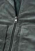 Cordjacke mit Zipper balsam green