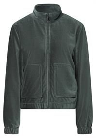 Cordjacke mit Zipper balsam green