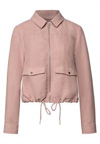 Cordjacke mit Zipper faded rose