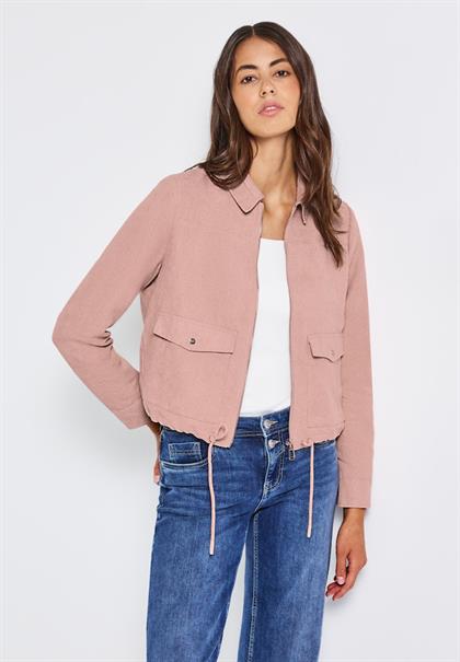 Cordjacke mit Zipper faded rose