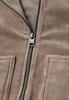 Cordjacke mit Zipper silk brown