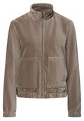 Cordjacke mit Zipper silk brown