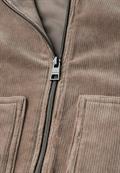 Cordjacke mit Zipper silk brown