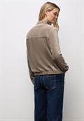 Cordjacke mit Zipper silk brown