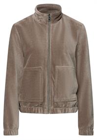 Cordjacke mit Zipper silk brown
