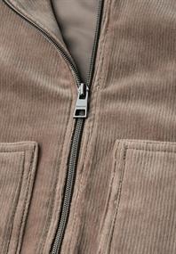 Cordjacke mit Zipper silk brown