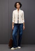 Cordjacke mit Zipper soft beige