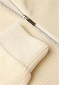 Cordjacke mit Zipper soft beige
