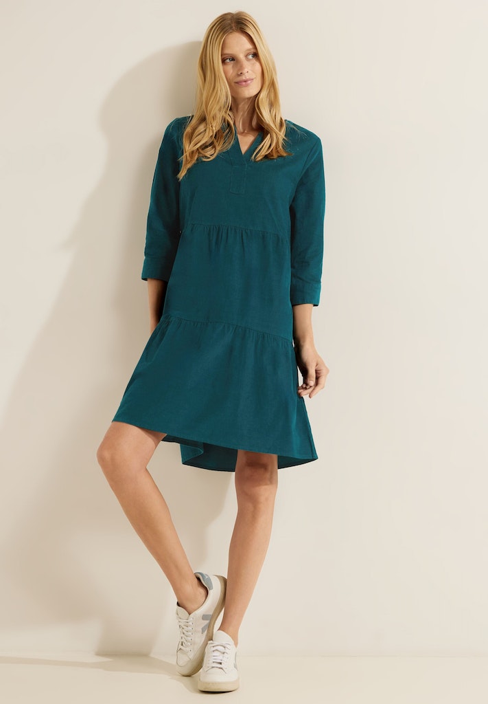 lake mit Damen bei 3/4-Arm online Cordkleid Cecil green Kleid bequem deep kaufen