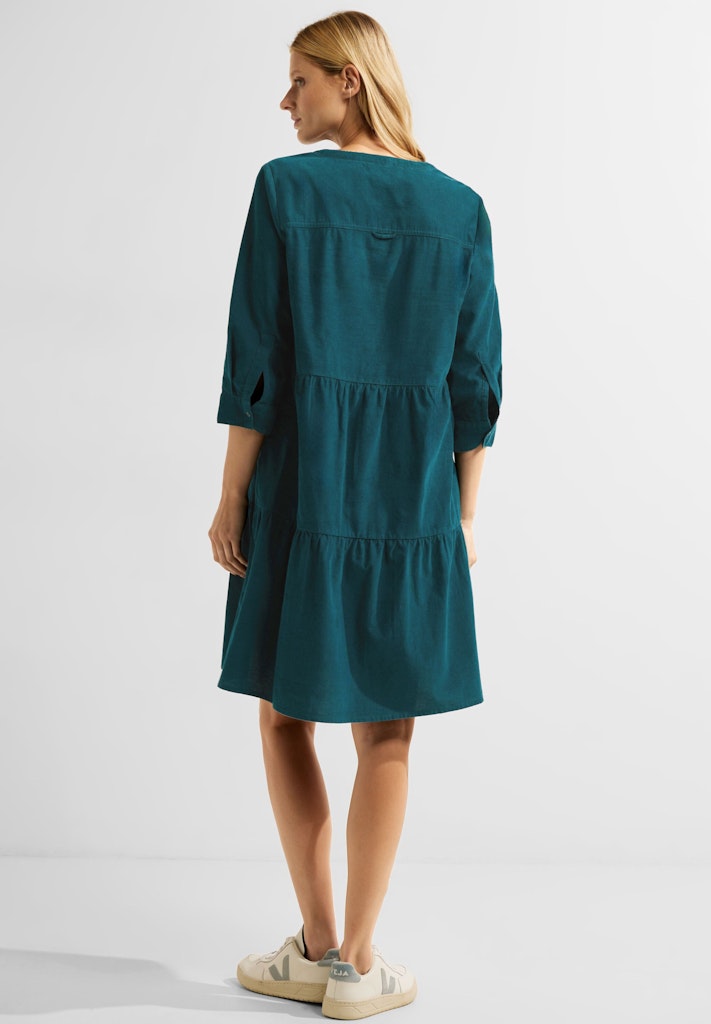 Cecil Damen Kleid Cordkleid mit 3/4-Arm deep lake green bequem online  kaufen bei