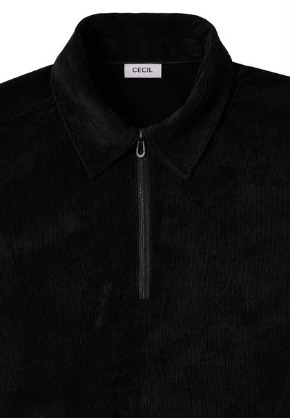 Cordkleid mit Zipper black