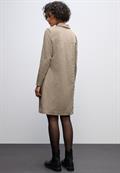 Cordkleid mit Zipper morning beige