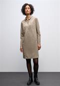 Cordkleid mit Zipper morning beige