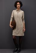 Cordkleid mit Zipper morning beige