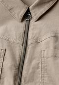 Cordkleid mit Zipper morning beige